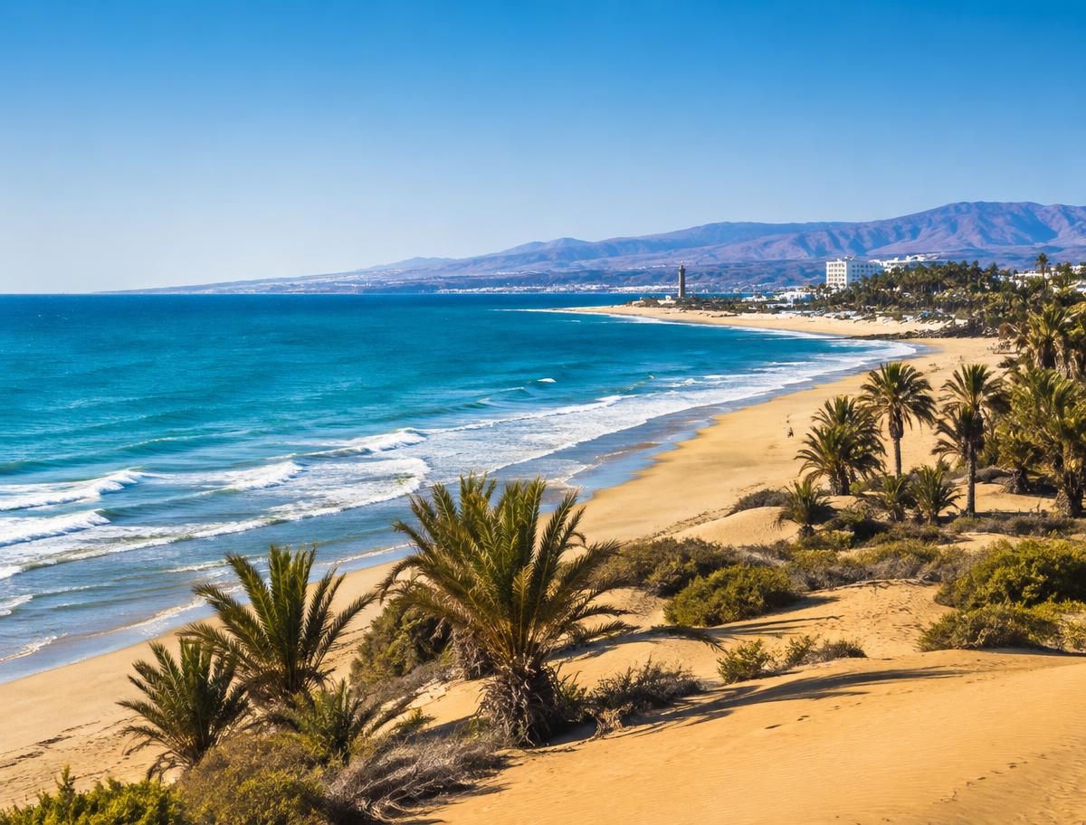 Vintersol & dynor på Gran Canaria