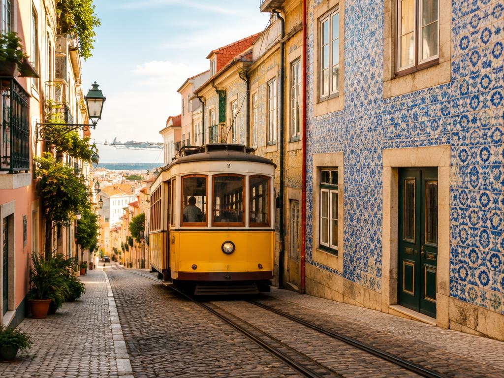 Klinker & spårvagn i Lissabon