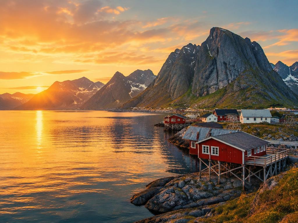 Midnattssol på Lofoten